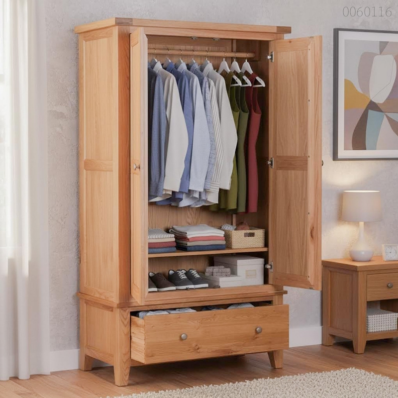 Tủ quần áo gỗ sồi Cobi