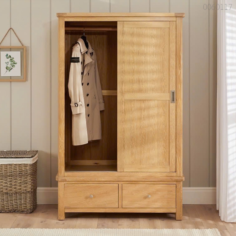 Tủ quần áo gỗ sồi Moca