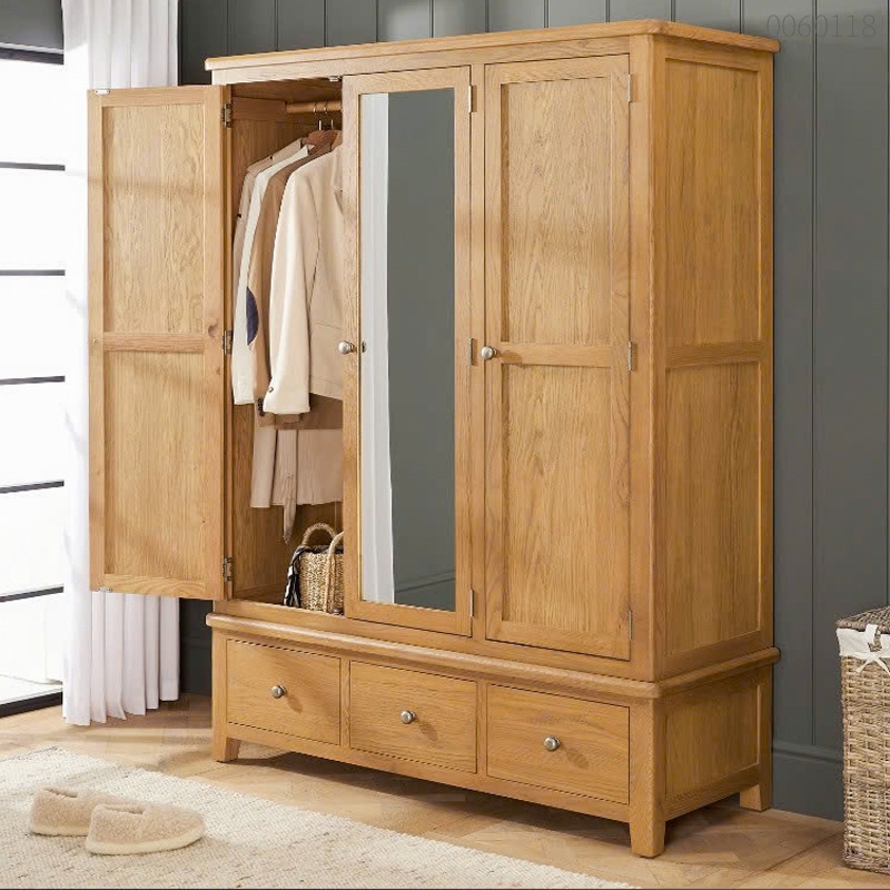 Tủ quần áo gỗ sồi Dora