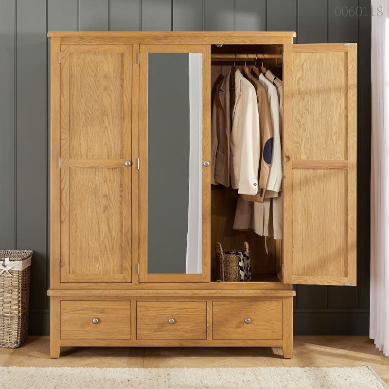 Tủ quần áo gỗ sồi Dora