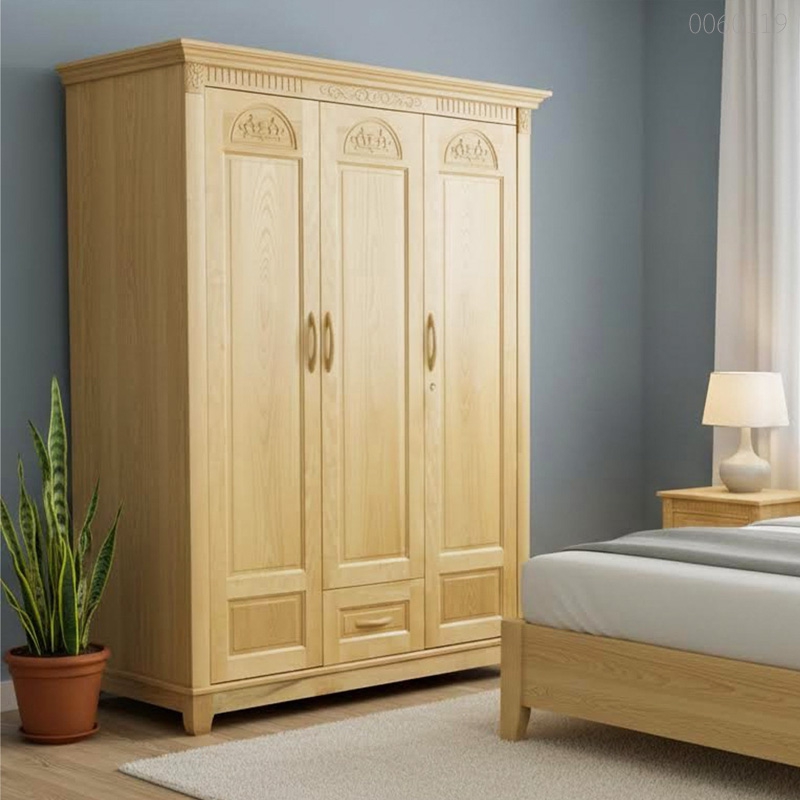 Tủ quần áo gỗ sồi Tini