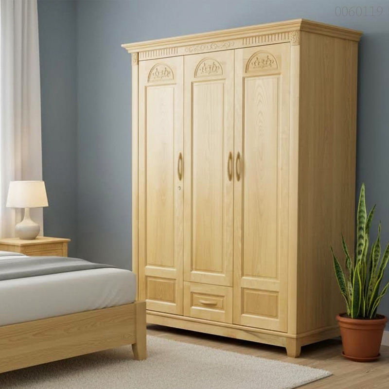 Tủ quần áo gỗ sồi Tini