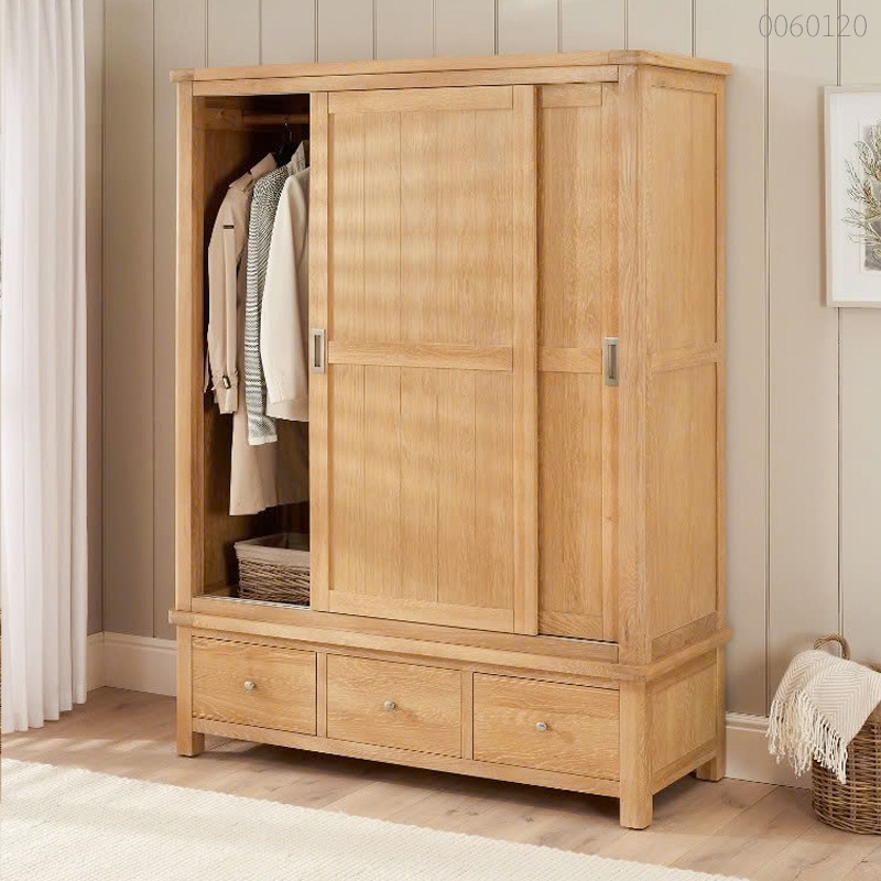 Tủ quần áo gỗ sồi Omi