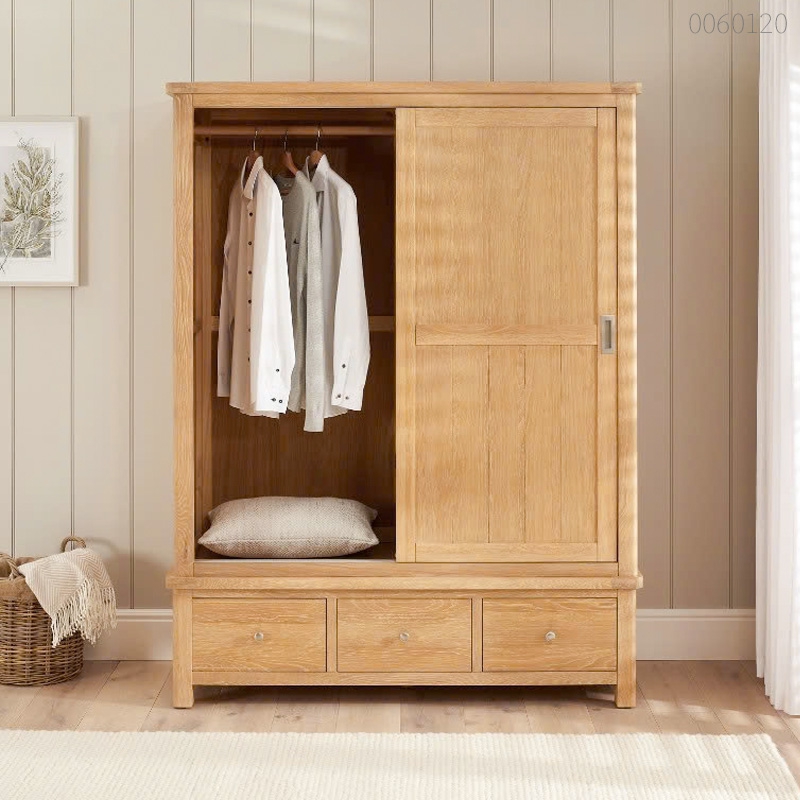 Tủ quần áo gỗ sồi Omi