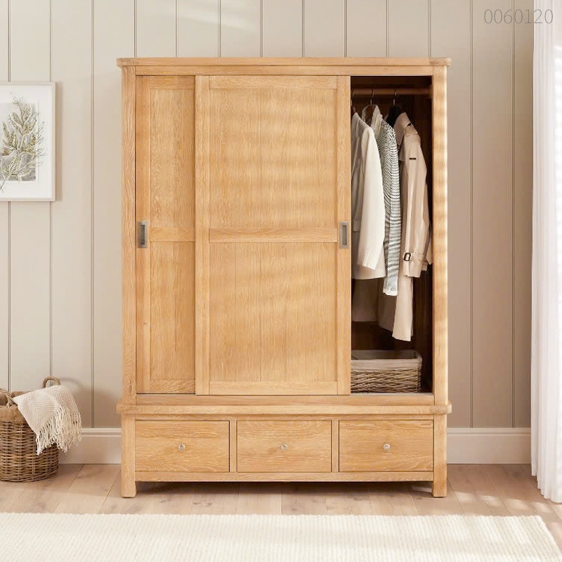 Tủ quần áo gỗ sồi Omi