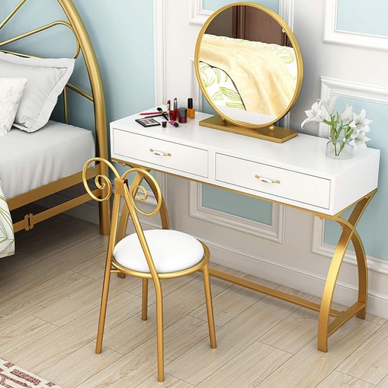 Bàn trang điểm khung kim loại Alina