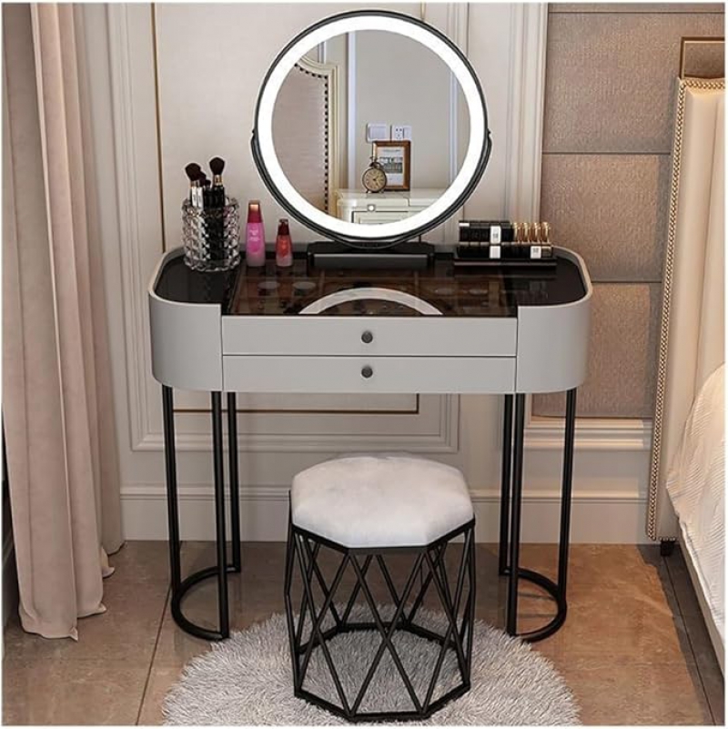 Bàn trang điểm khung kim loại Loria