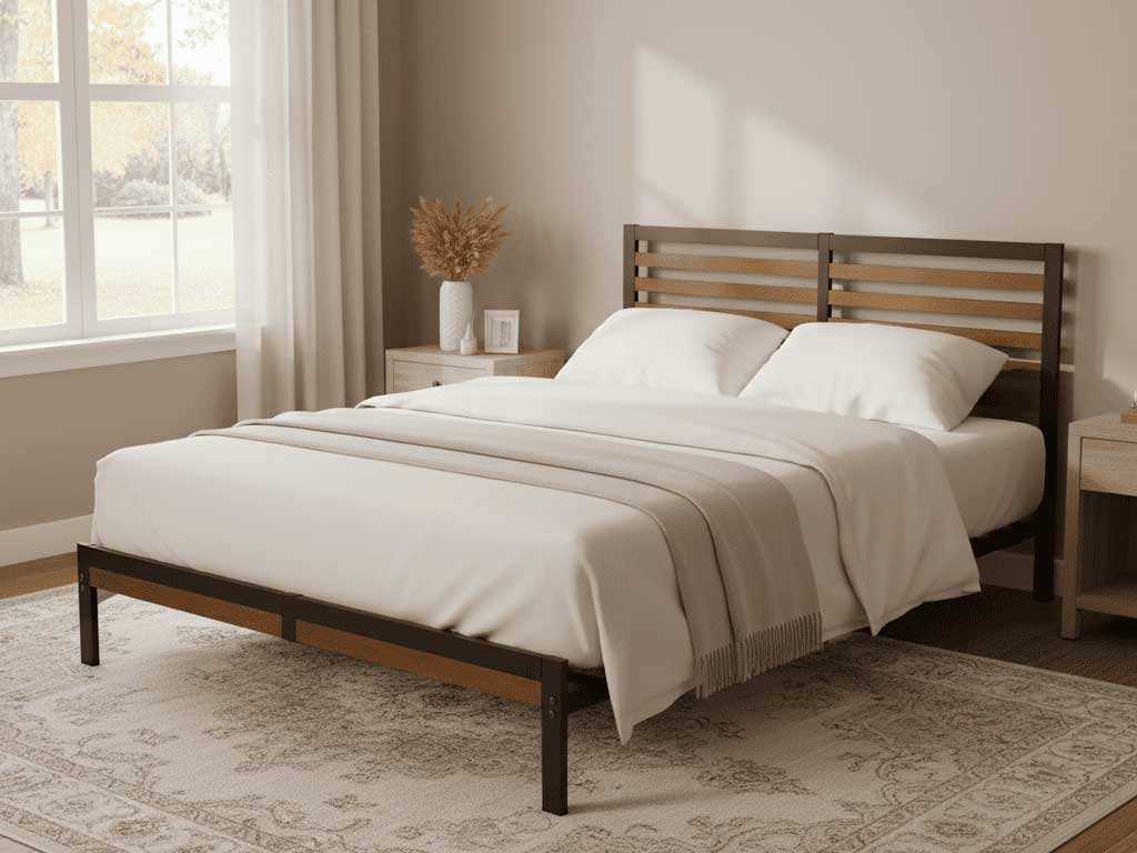 Giường sắt Zinus - Chuẩn quốc tế, chắc chắn, lắp ráp tiện lợi