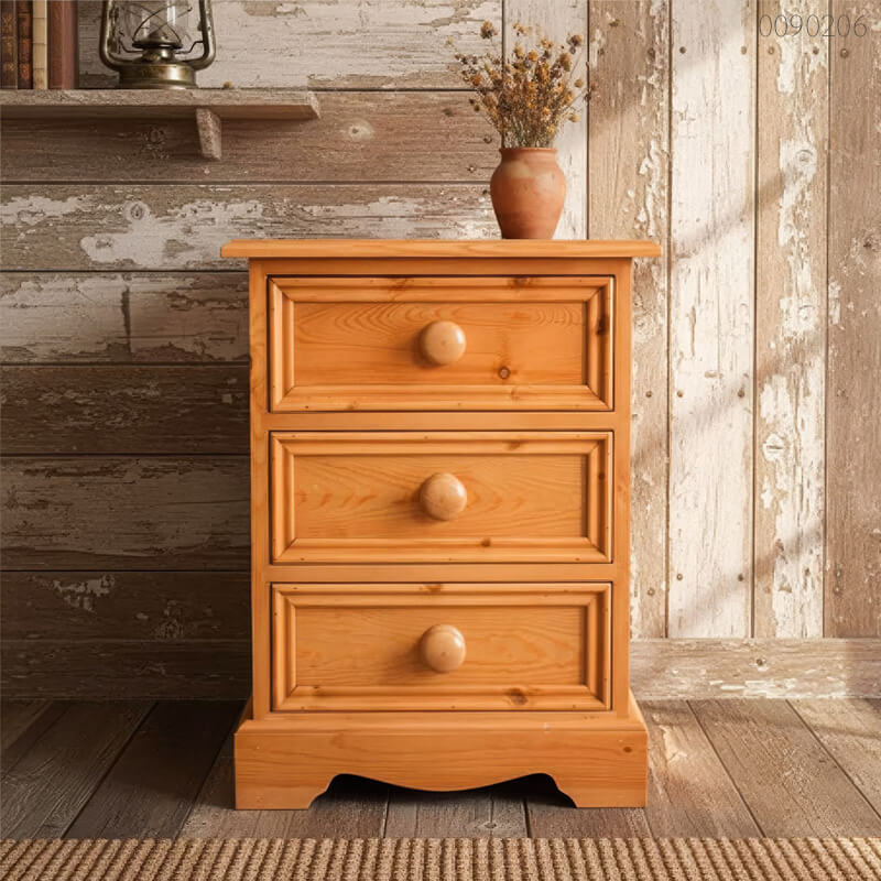 Tủ đầu giường gỗ thông Nofin