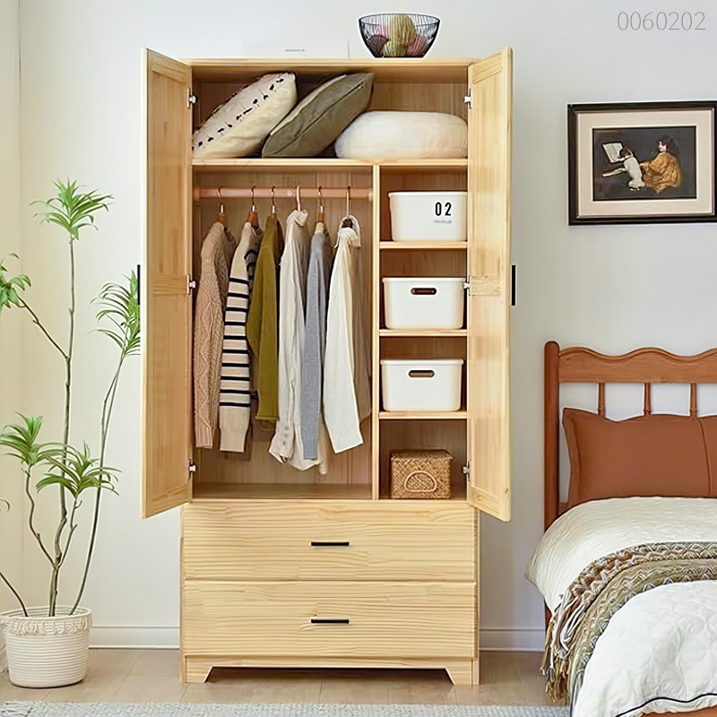 Tủ quần áo gỗ thông Bio