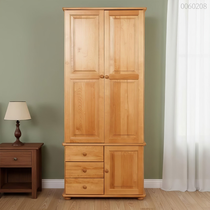 Tủ quần áo gỗ thông Lica