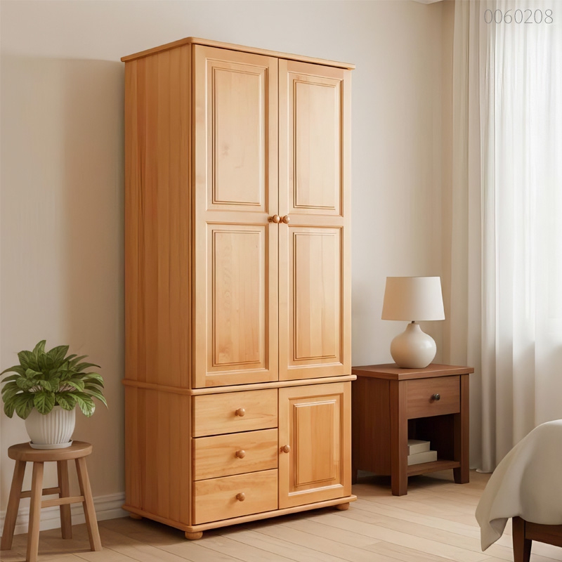 Tủ quần áo gỗ thông Lica