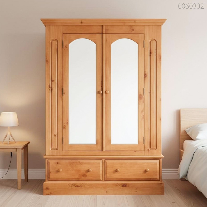 Tủ quần áo gỗ tràm Doris