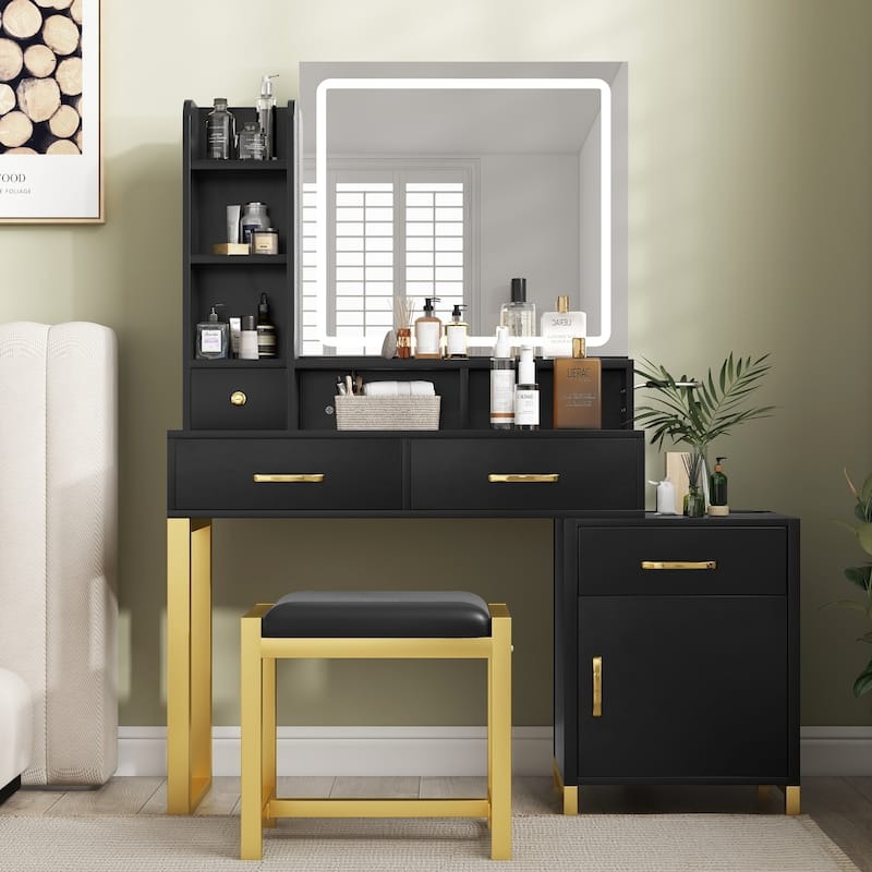 Bàn trang điểm khung kim loại Sunny