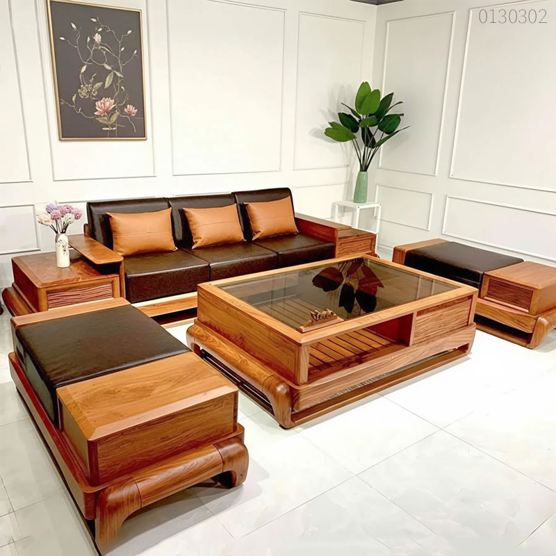 Sofa gỗ hương Demi