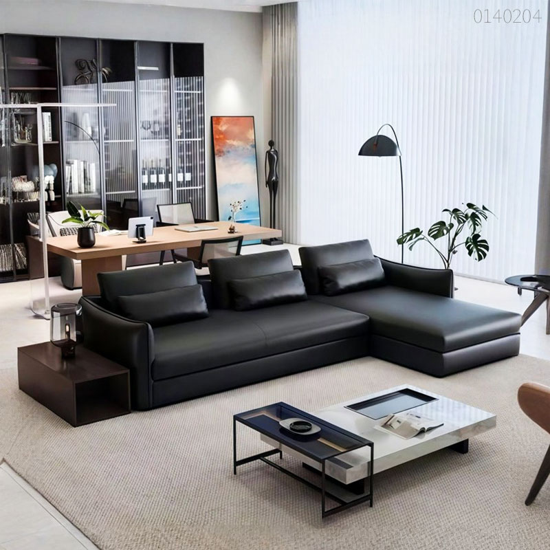 Sofa da bò chữ L Oro 